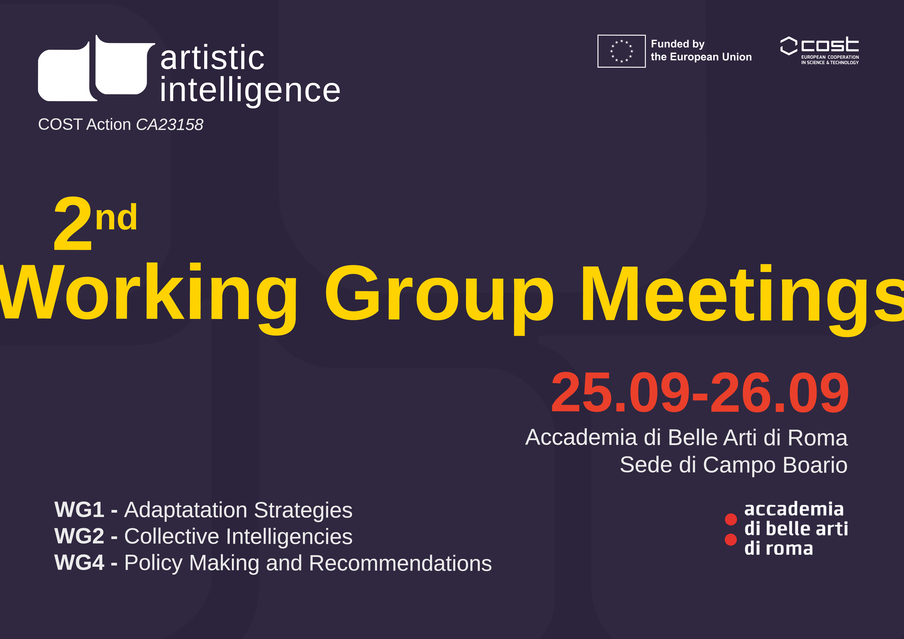 2nd WG1, 2, 4 meeting rome