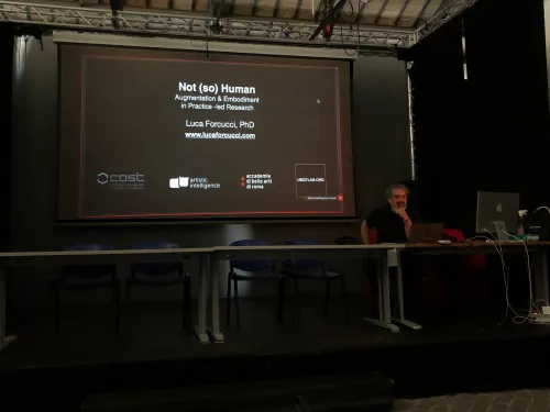 Presentation in Rome, Luca Forcucci, Not (so) Human